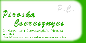 piroska cseresznyes business card